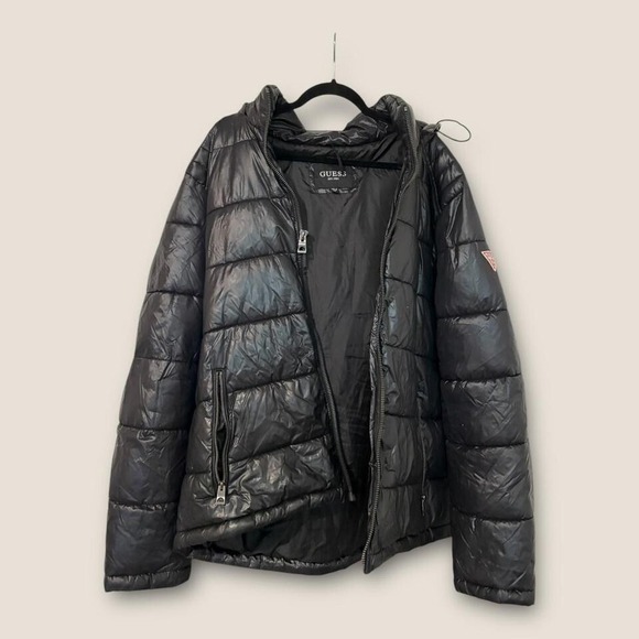 Black Guess puffer jacket 2X‎ - Picture 1 of 5